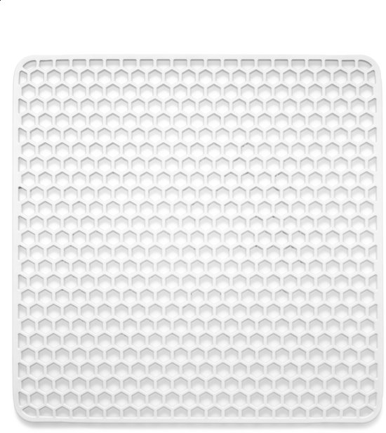 Bodo® – Tapis d'évier en Siliconen Wit – 34,5 x 34,5 cm - Accessoires de vêtements pour bébé de Cuisine - Protecteur d'évier - Sous-verres en Siliconen - Anti rayures - Accessoires de vêtements pour bébé d'évier