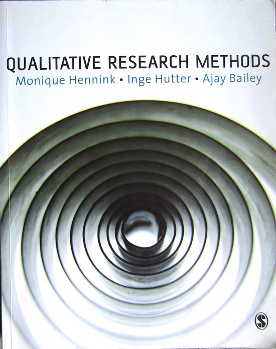 Boekomslag "Qualitative Research Methods" met abstracte spiraalvormige afbeelding in grijs en wit.