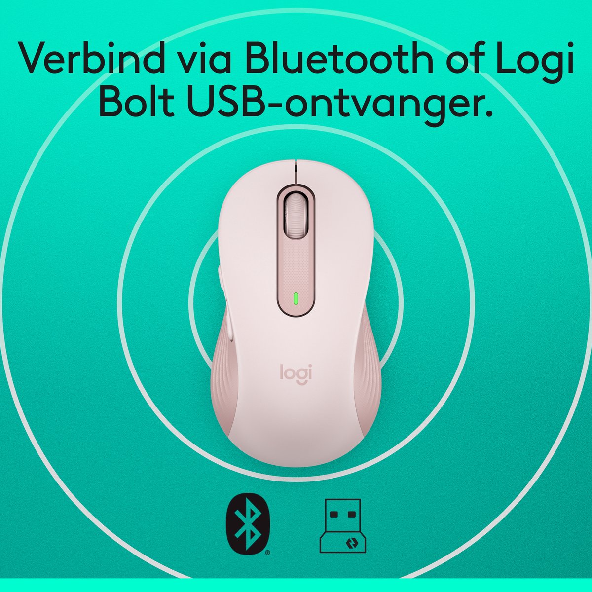 Logitech Signature M650 - Draadloze Muis - Roze thumbnail 4