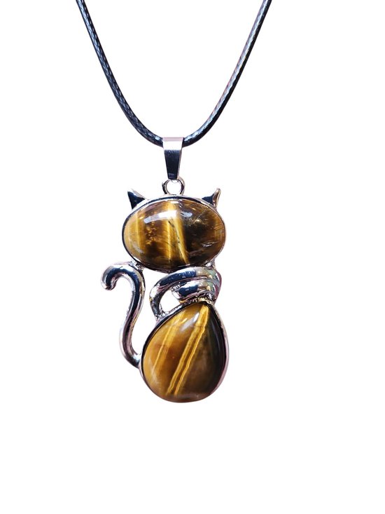 Tijgeroog Katje Hanger met Ketting