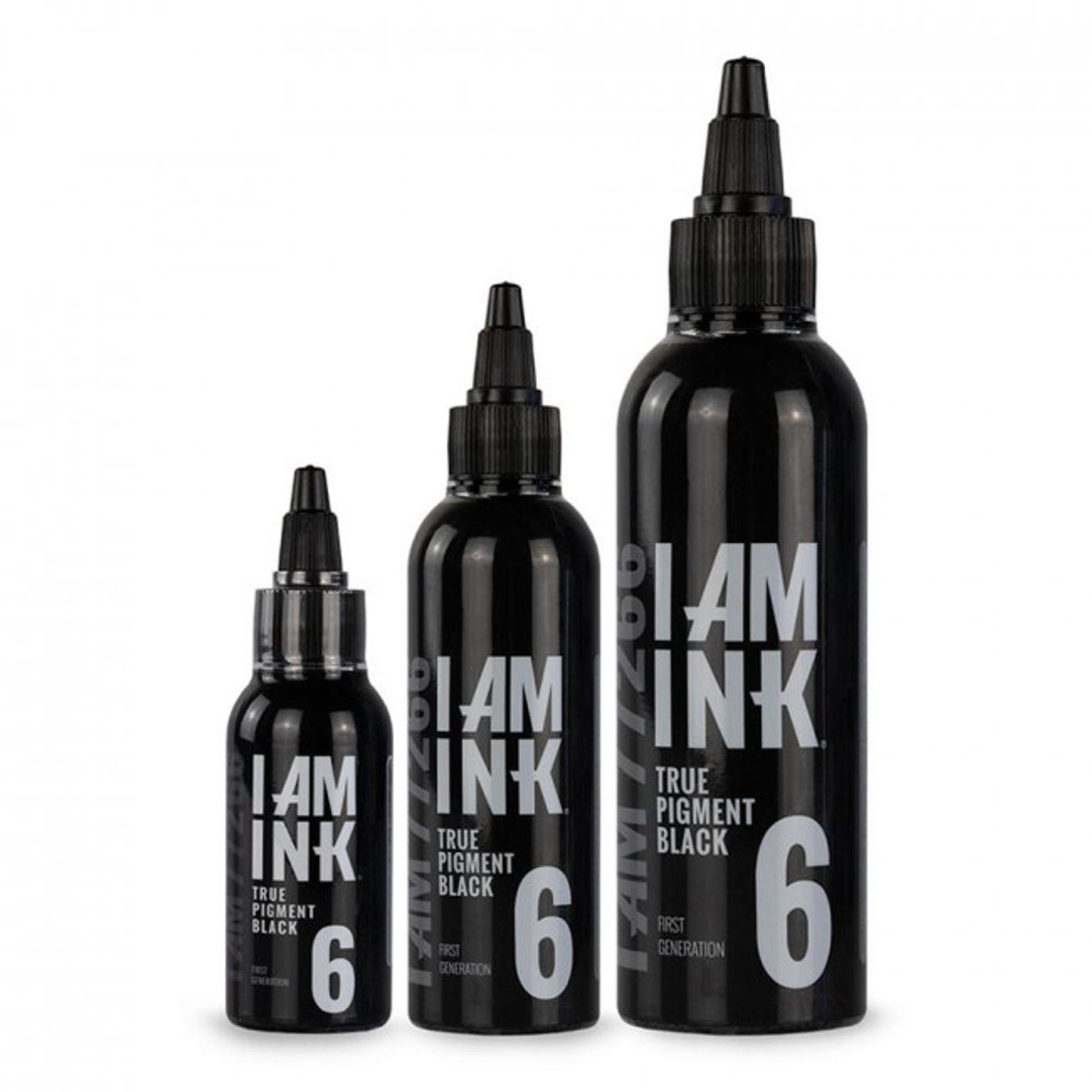I AM INK - First Generation - #6 True Pigment Black 200ml - Tattoo Ink