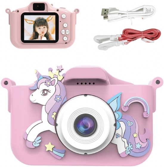 Beedove Kindercamera, kindercamera met statief, 1080p, 2,0 inch scherm met 32 GB SD-kaart, beschermt tegen vallen, selfies, eenhoorn, digitale camera, cadeau voor meisjes en jongens van 3 tot 8 jaar Beedove Kindercamera, kindercamera met statief, 1080p, 2,0 inch scherm met 32 GB SD-kaart, beschermt tegen vallen, selfies, eenhoorn, digitale camera, cadeau voor meisjes en jongens van 3 tot 8 jaar