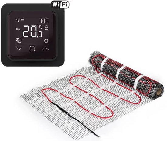 Thermostat numérique H3 + écran tactile encastré avec sonde pour chauffage au sol Thermostat numérique H3 + écran tactile encastré avec sonde pour chauffage au sol
