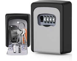 Sleutelkluis met 4-Cijferig Cijferslot - Wandmontage - Politie Goedgekeurd - Waterdicht & Weerbestendig - Veilige Sleutelkast voor Buiten - Sleutelkluis voor Huis, Garage & Kantoor