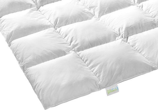 Bodyprotect lichtgewicht donzen dekbed, zomerdekbed 100% nieuw dons (60%) & veren (40%), cassette dekbed, dekbed 100% katoen (dons batist), donspas, Nomite, Ökotex, 60 graden wasbaar, 135 x 200 cm van Bodyprotect — afbeelding 3