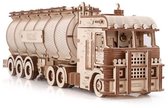 Puzzle en bois 3D Eco Wood Truck « Road King» avec Modélisme remorque à conteneur rond