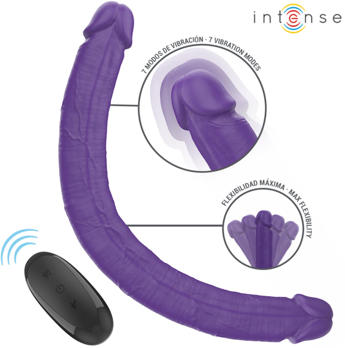 INTENSE - GUNTER DILDO DUBBELE VIBRATOR 40 CM PAARS AFSTANDSBEDIENING | DUBBELE VIBRATOR | SEKSSPEELTJES VOOR KOPPELS | SEKSSPEELTJES VOOR VROUWEN | VIBRATOR | VIBRATOR VOOR VROUWEN | VIBRATOR AFSTANDSBEDIENING