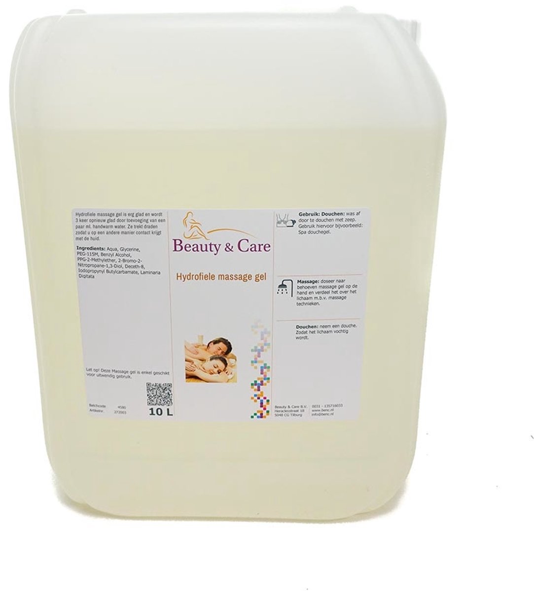 Hydrofiele massage gel 10 liter - Beauty & Care - 10 L. new