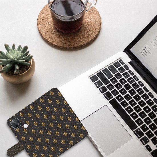 Bookcase OPPO A15 Case French Lily