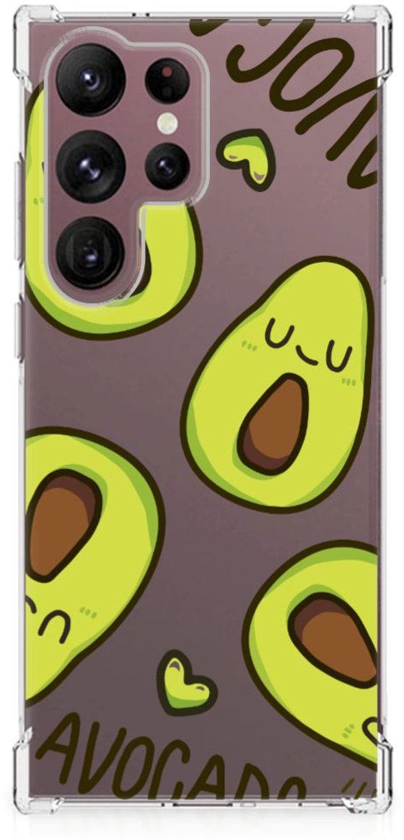 Samsung Galaxy S23 Ultra Stevig Bumper Hoesje Avocado Singing