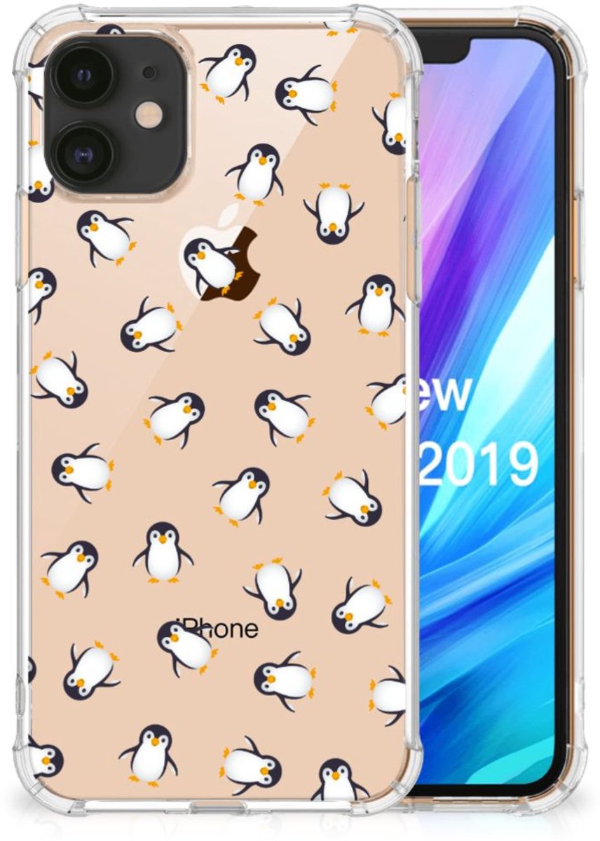 Doorzichtige Silicone Hoesje voor Apple iPhone 11 Pinguïn