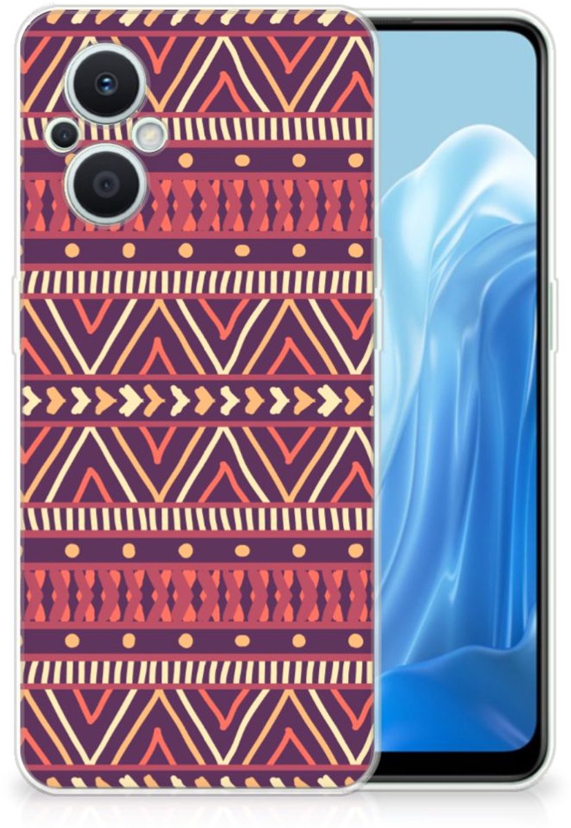 OPPO Reno8 Lite TPU bumper Aztec Paars
