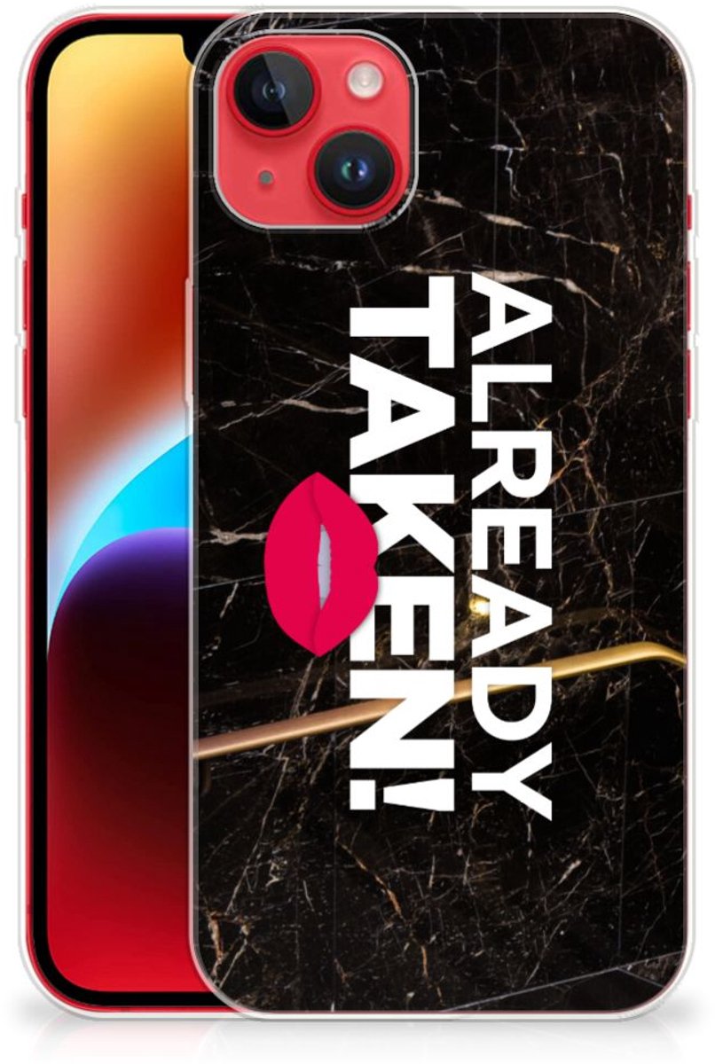 iPhone 14 Plus Siliconen hoesje met naam Already Taken Black