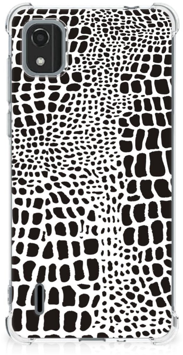 Back Cover voor Nokia C2 2nd Edition Case Anti-shock Slangenprint