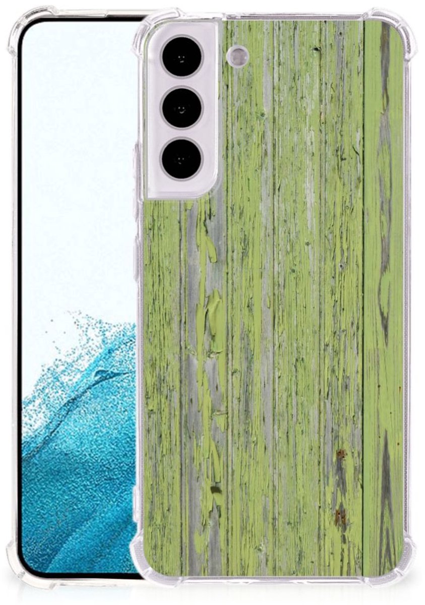 Samsung Galaxy S22 Plus Stevig Telefoonhoesje Green Wood