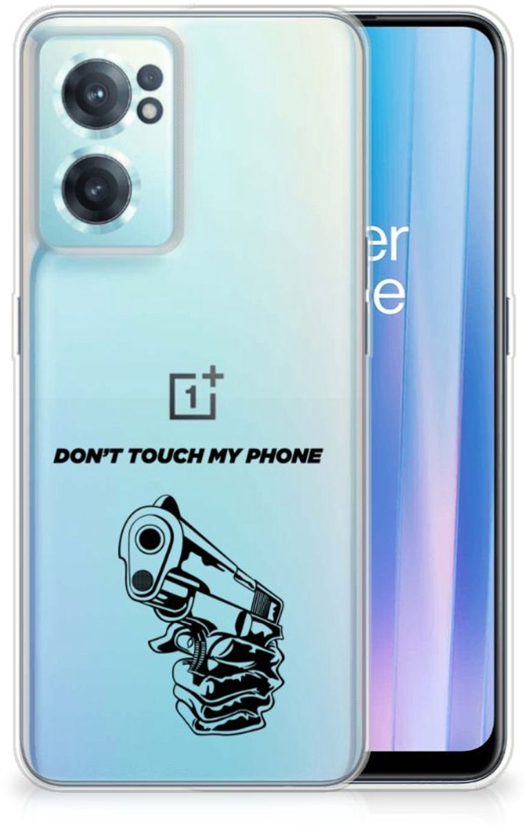 OnePlus Nord CE 2 5G Silicone-hoesje Gun Don't Touch My Phone