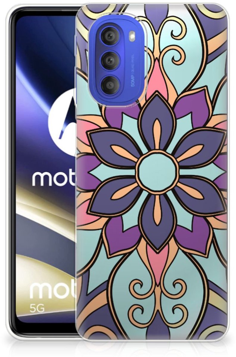 Motorola Moto G51 5G TPU Case Purple Flower