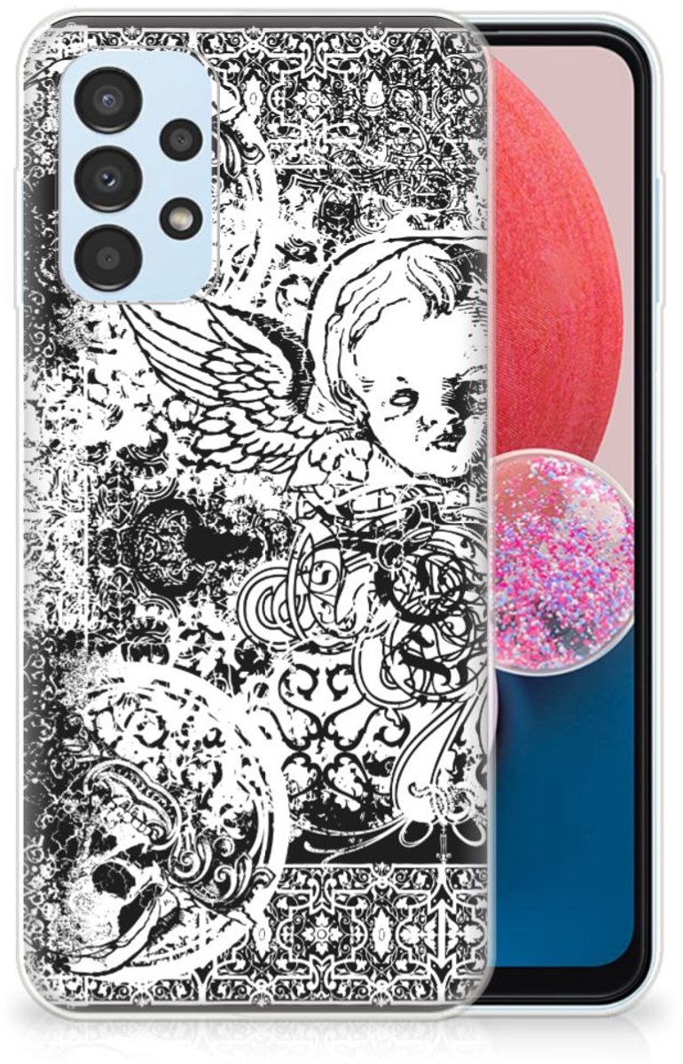 Silicone Back Case Samsung Galaxy A13 4G Skulls Angel