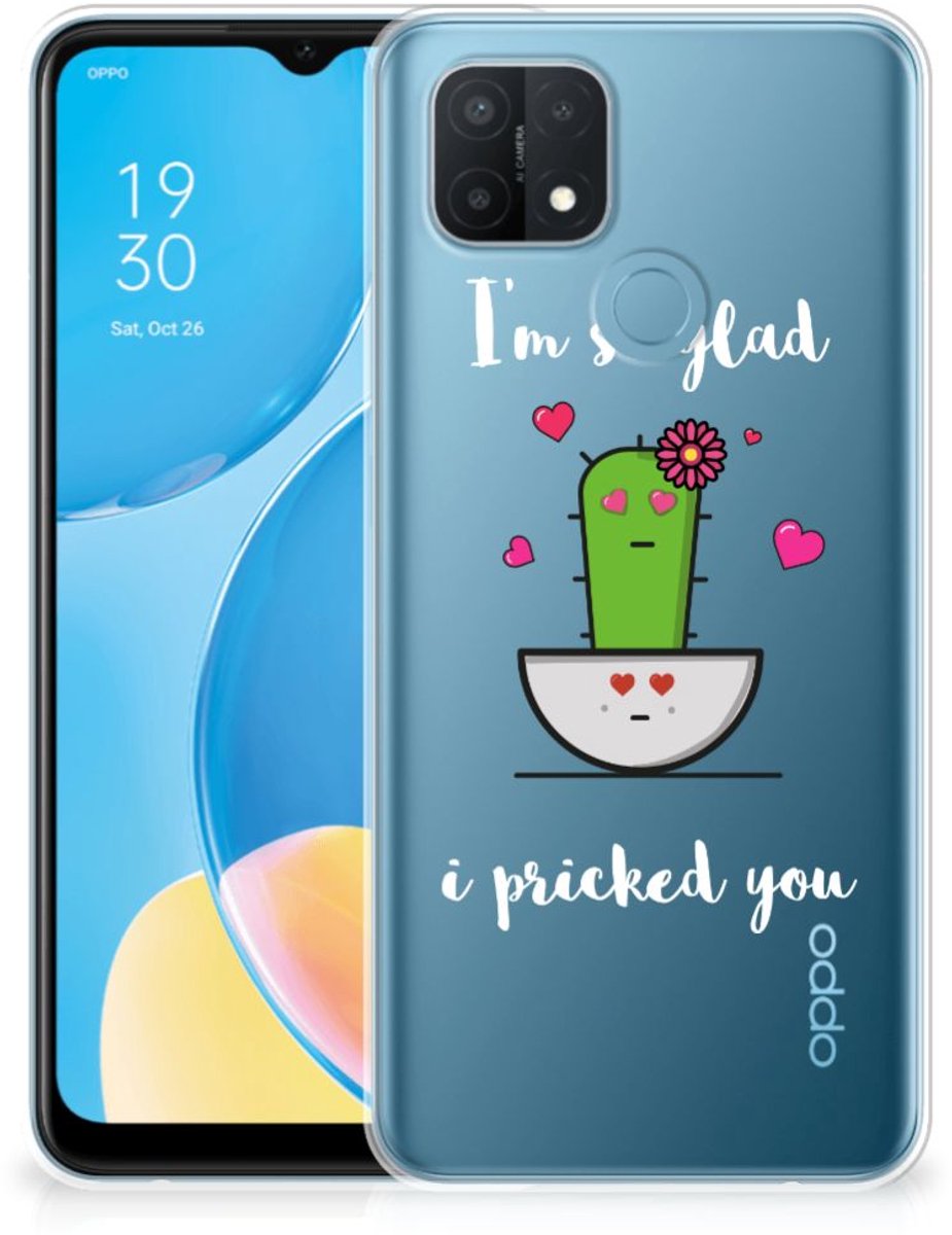 OPPO A15 Telefoonhoesje met Naam Cactus Glad