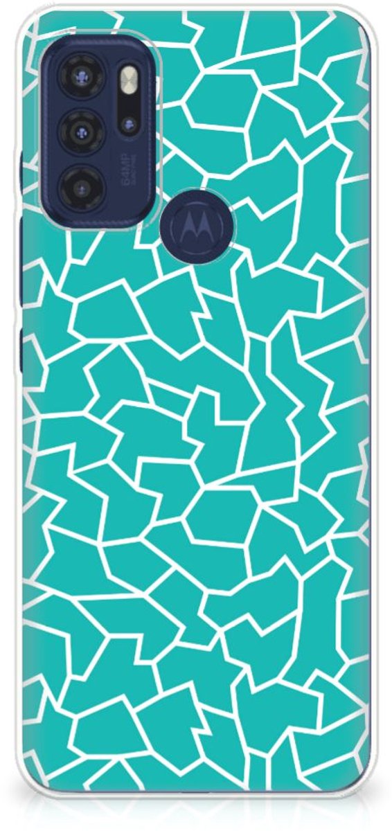 Motorola Moto G60s Hoesje maken Cracks Blue