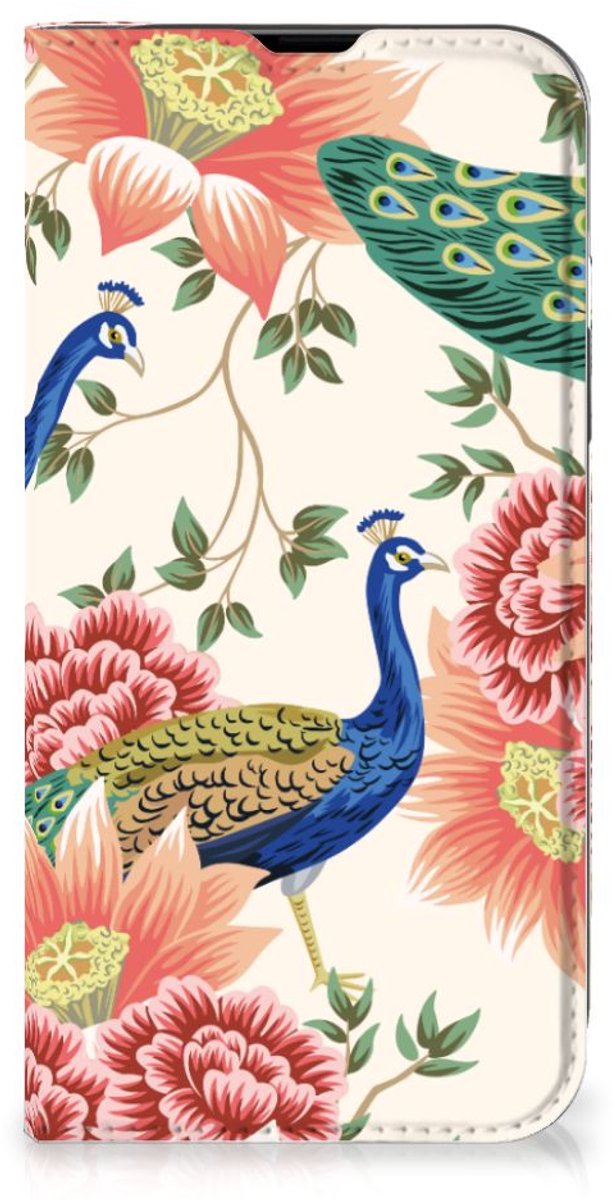 Hoesje maken voor iPhone 14 Pink Peacock