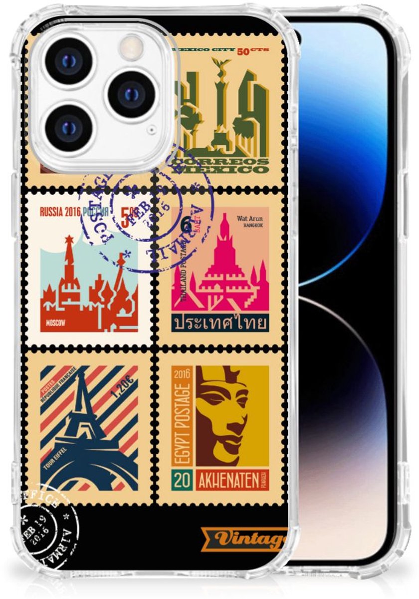 iPhone 14 Pro Telefoonhoesje met valbescherming Postzegels