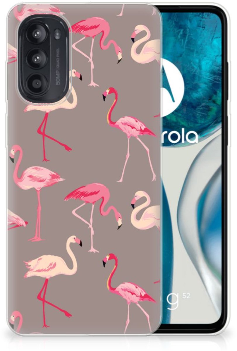 Motorola Moto G52/G82 TPU Hoesje Flamingo
