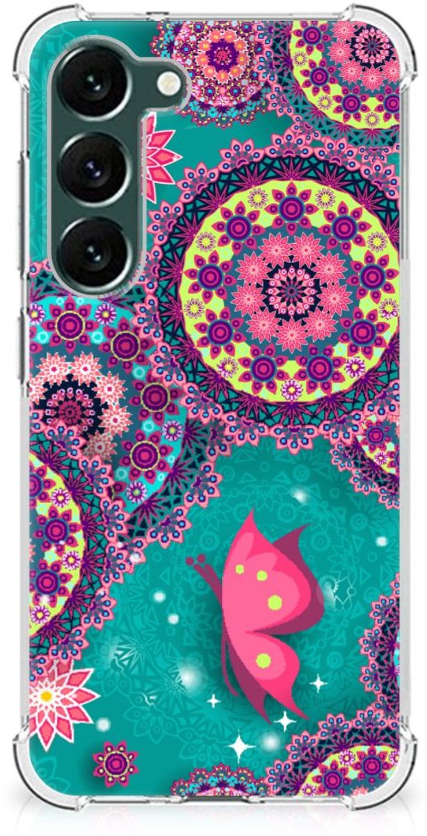 Samsung Galaxy S23 Plus Back Cover Cirkels en Vlinders