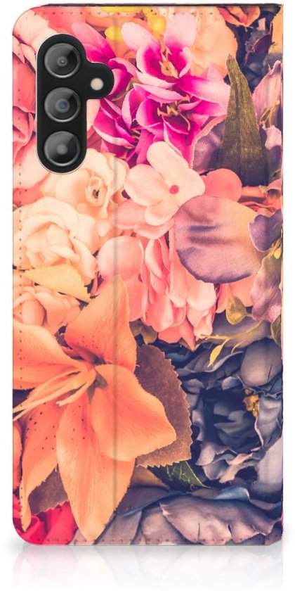 Coque de téléphone cadeau pour maman Samsung Galaxy A14 5G Flip Case Bunch of Fleurs
