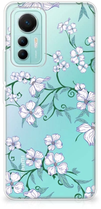 Bumper Housse Etui pour Xiaomi 12 Lite Coque Téléphone Fleur Blanche
