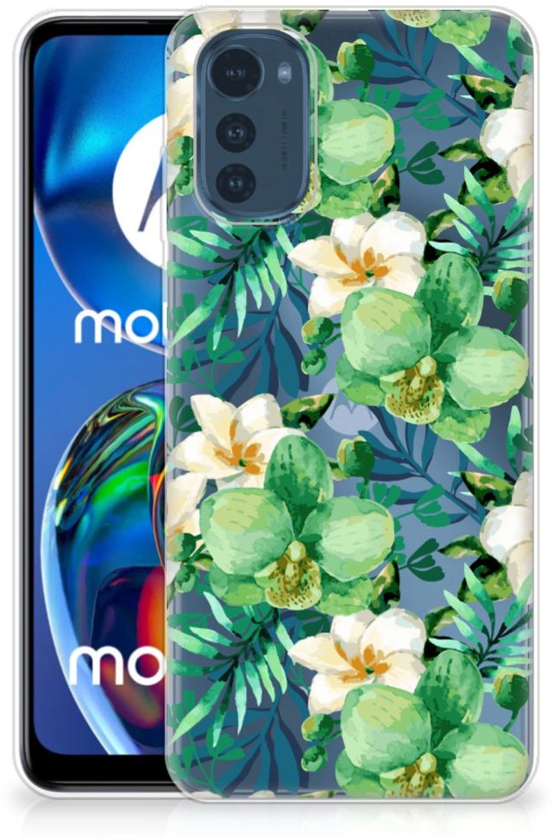 Motorola Moto E32/E32s TPU Case Orchidee Groen