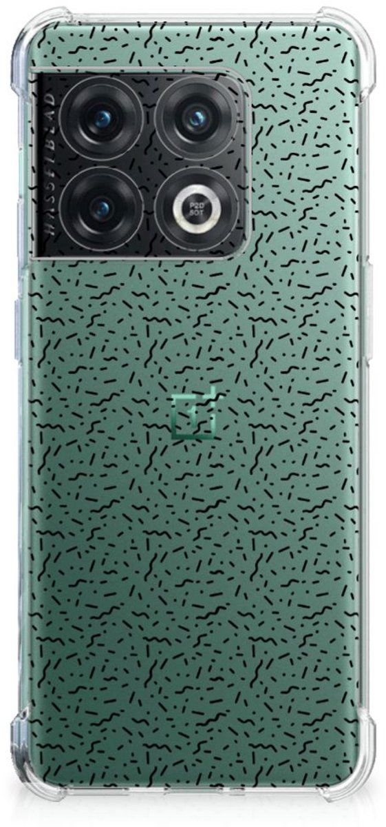 OnePlus 10 Pro Doorzichtige Silicone Hoesje Stripes Dots