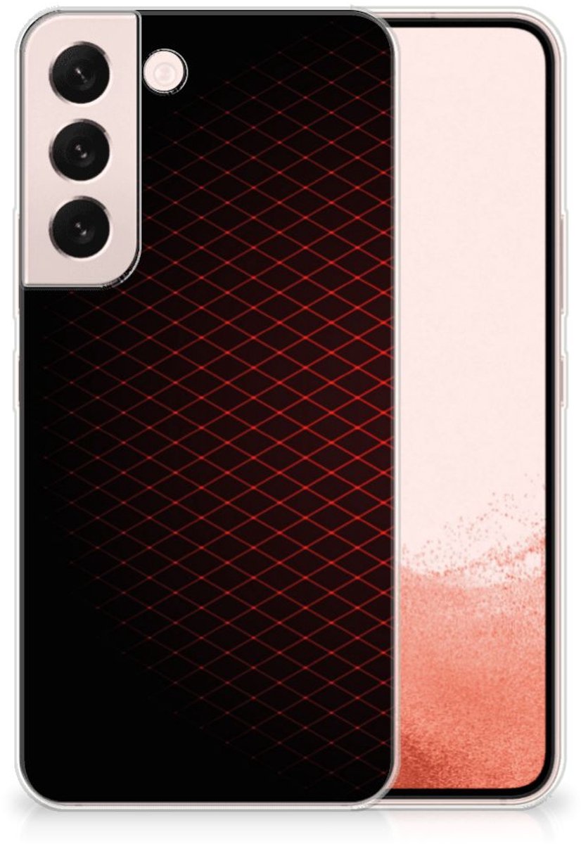 Samsung Galaxy S22 TPU bumper Geruit Rood