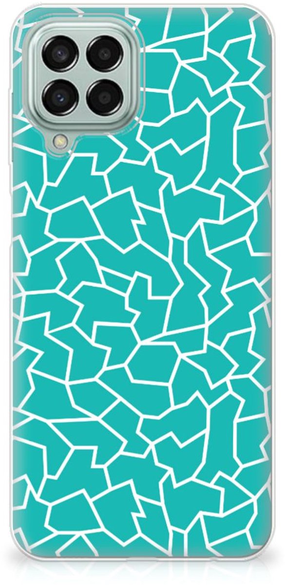 Samsung Galaxy M33 Hoesje maken Cracks Blue