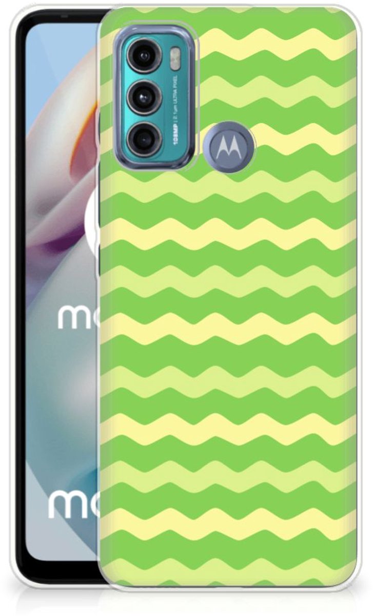 Motorola Moto G60 TPU bumper Waves Green