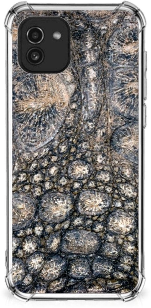 Samsung Galaxy A03 Case Anti-shock Krokodillenprint