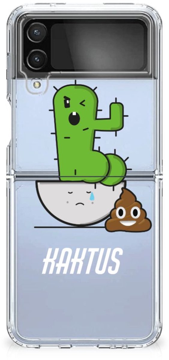 Samsung Galaxy Z Flip 4 Telefoonhoesje met Naam Cactus Poo