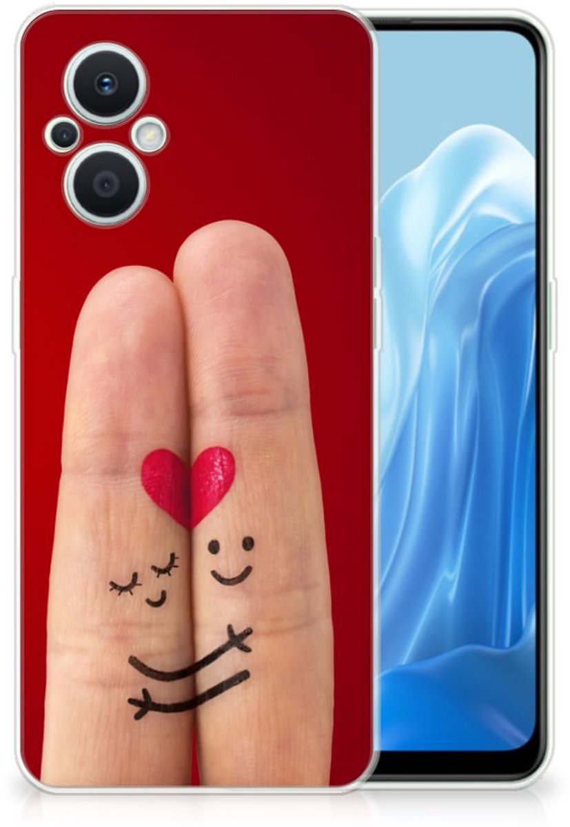 OPPO Reno8 Lite Silicone Back Cover Liefde - Origineel Romantisch Cadeau