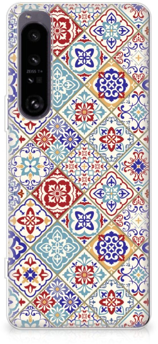Sony Xperia 1 IV TPU Siliconen Hoesje Tiles Color