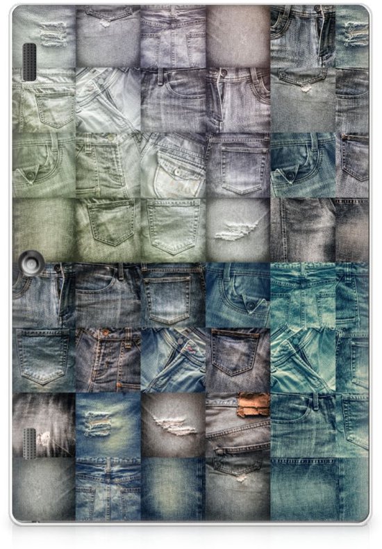 Pare- Bumper en Siliconen Lenovo Tab 10 | Onglet 2 A10-30 Faire une couverture Jeans avec côtés transparents