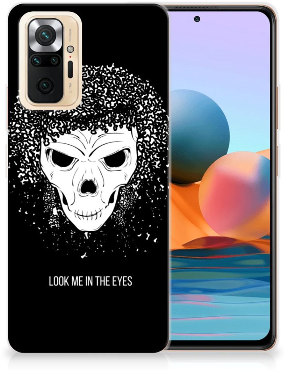 Silicone Back Case Xiaomi Redmi Note 10 Pro Skull Hair