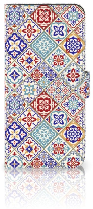 Étui de livre avec photo OPPO A15 Étui pour téléphone portable Couleur des carreaux