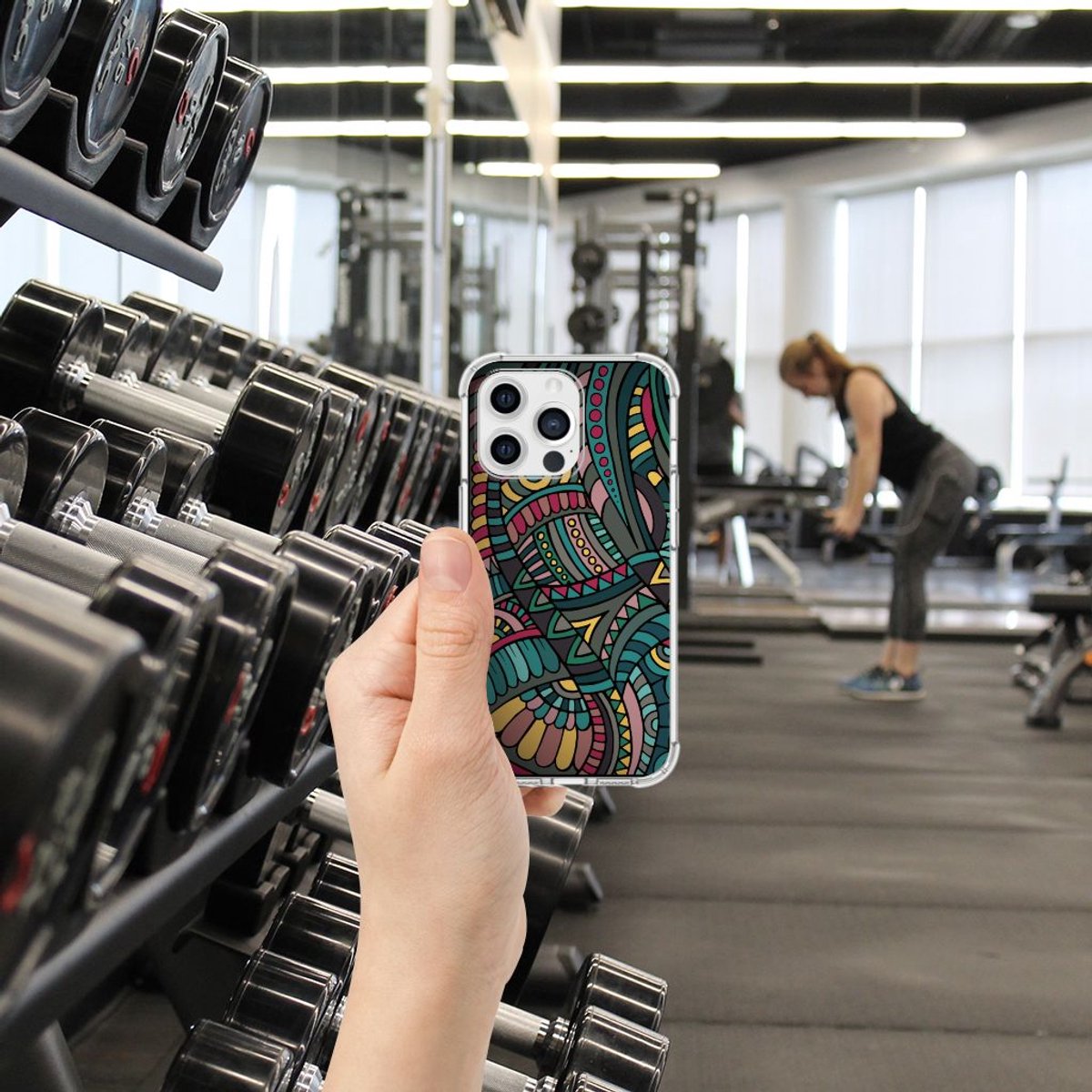 Apple iPhone 13 Pro Doorzichtige Silicone Hoesje Aztec