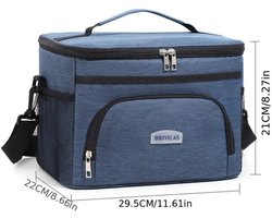 Livano Koeltas - Koelbox - Koelelementen - Coolbox - Auto - Lunchtas - Strand - Marineblauw