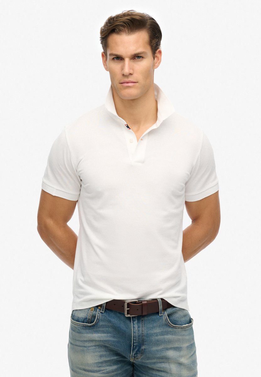 Superdry City Pique Korte Mouw Poloshirt XL Man Optic