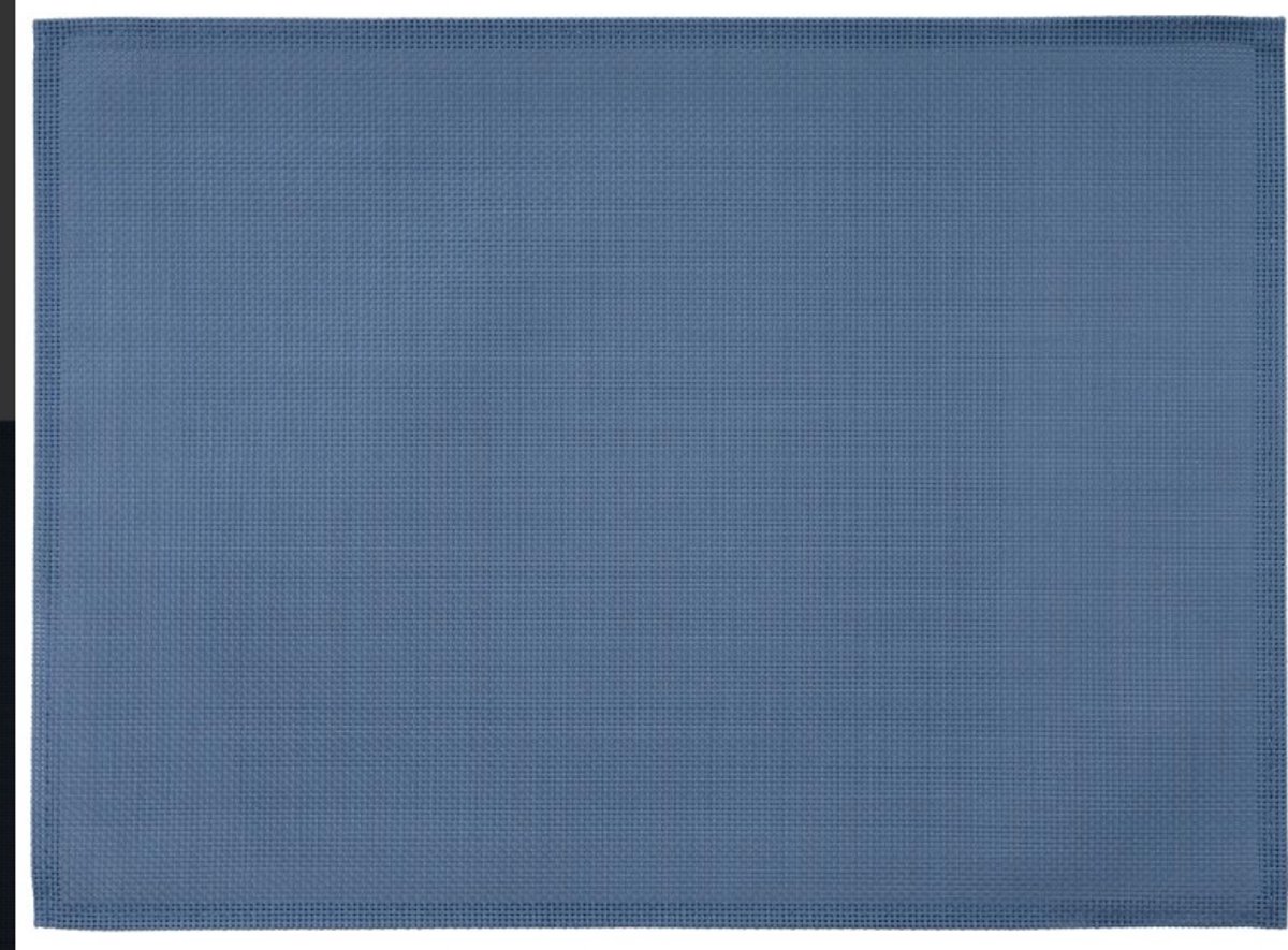 Placemat, fijne band, 45x33 cm, verpakt per 6 stuks, kleur lichtblauw