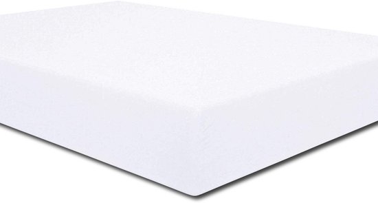 Hoeslaken 140x200 Katoen - jusqu'à (30cm) - Jersey - Autres coloris - Infroissable - Longue Durée de vie - blanc