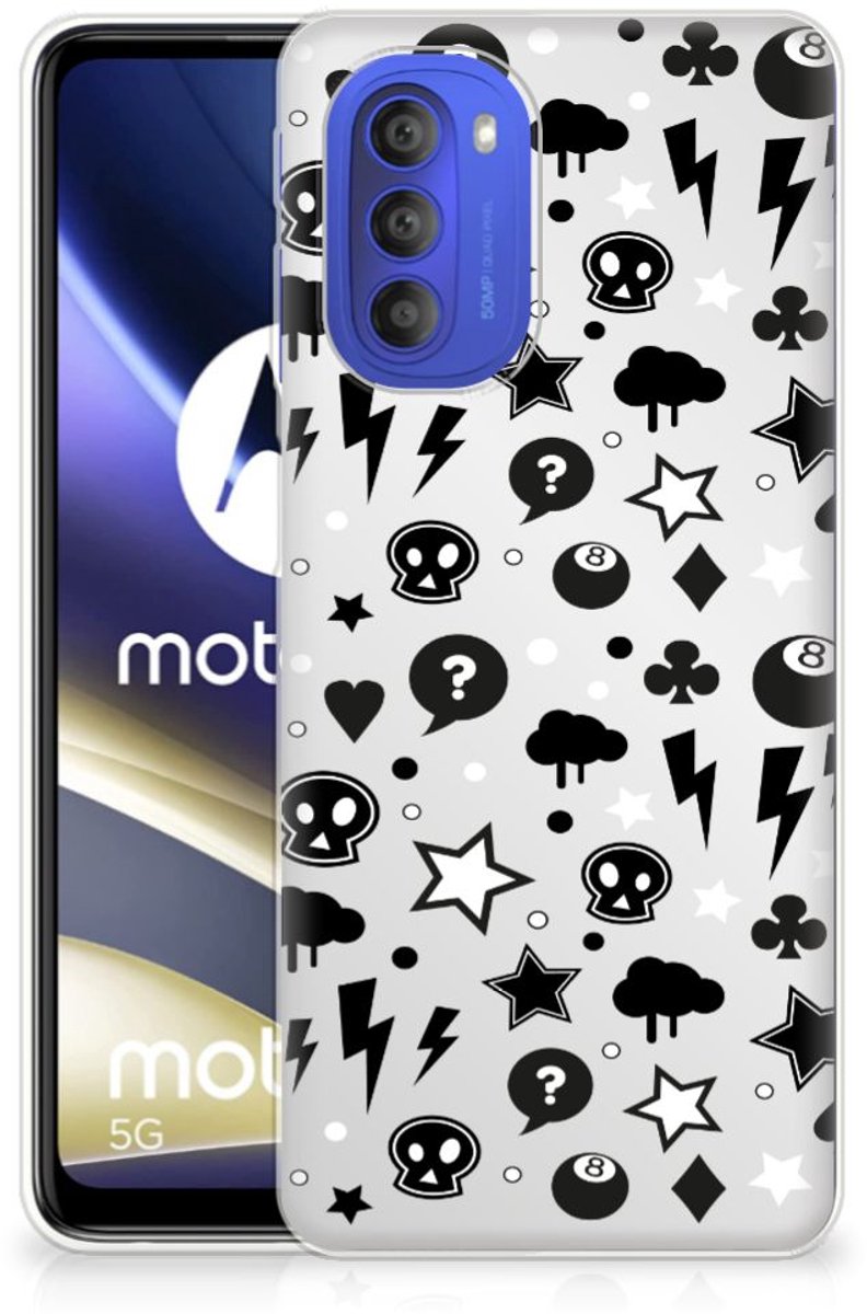 Silicone Back Case Motorola Moto G51 5G Silver Punk