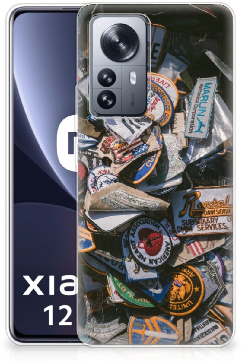 Xiaomi 12 Pro Siliconen Hoesje met foto Badges