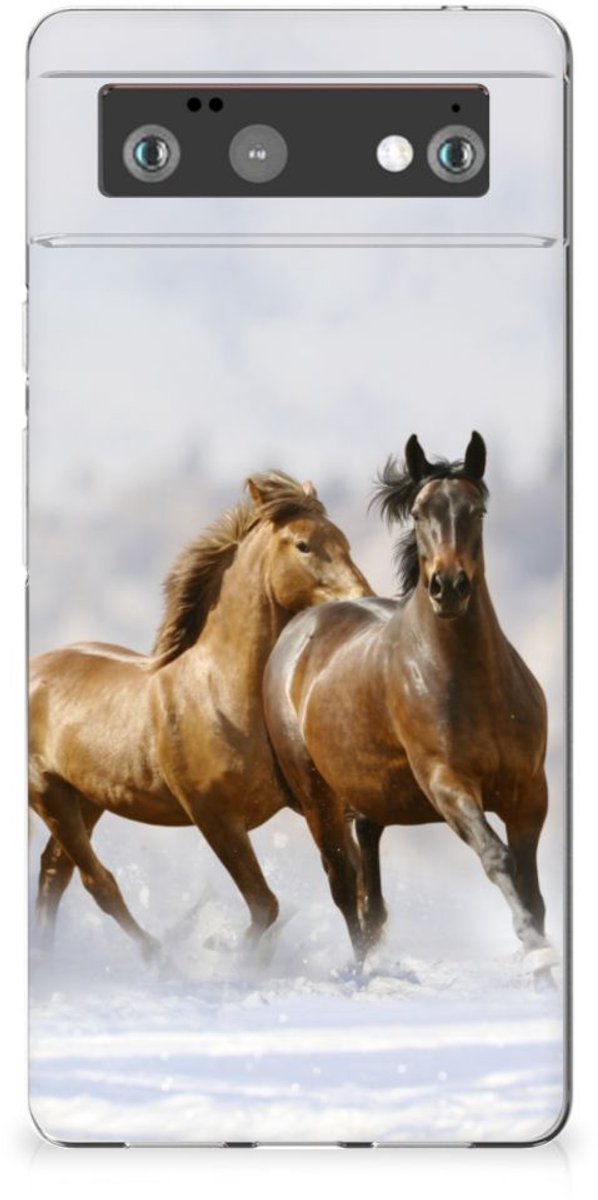 Google Pixel 6 TPU Hoesje Paarden